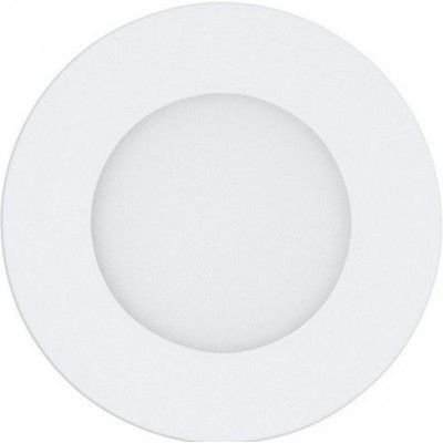 Recessed lighting Eglo Fueva C 9W 2700K Very warm light. Round Shape Ø 8 cm. Modern Style. Metal casting and plastic. White Color