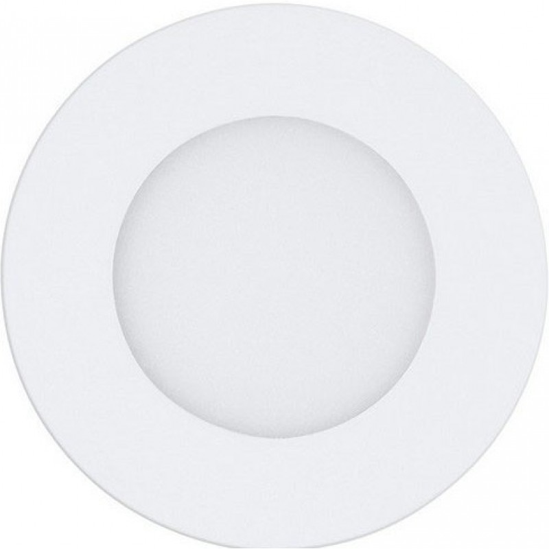 69,95 € Free Shipping | Recessed lighting Eglo Fueva C 9W 2700K Very warm light. Round Shape Ø 8 cm. Modern Style. Metal casting and plastic. White Color