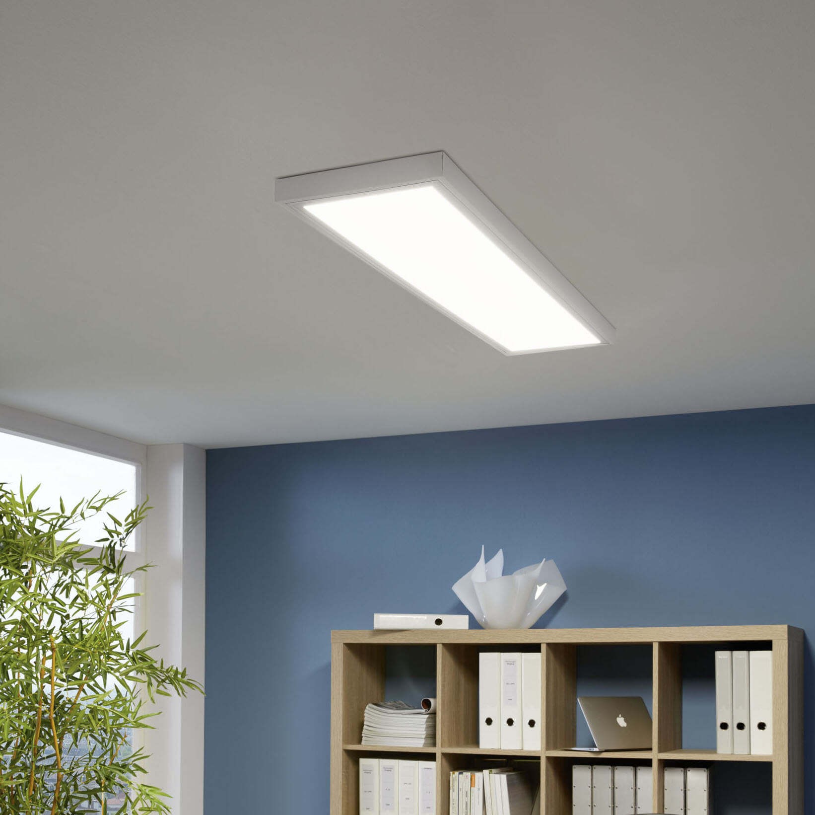 39,95 € Бесплатная доставка | Осветительная арматура Eglo Salobrena 1 121×30 cm. Каркас для установки потолочного светильника Стали. Белый Цвет