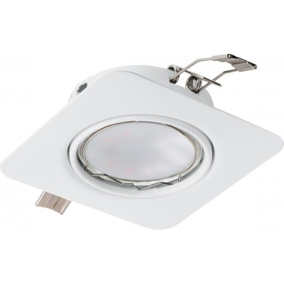 15,95 € Free Shipping | Recessed lighting Eglo Peneto 5W Square Shape 9×9 cm. Design Style. Steel. White Color