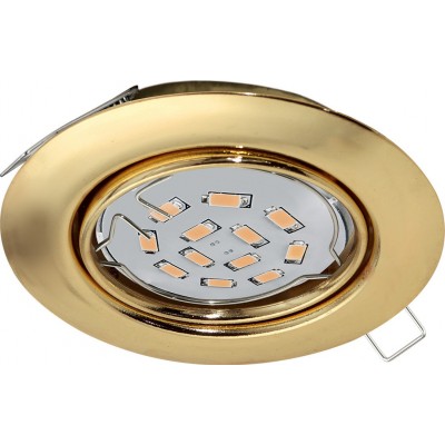 Recessed lighting Eglo Peneto 5W Round Shape Ø 8 cm. Design Style. Steel. Golden and brass Color