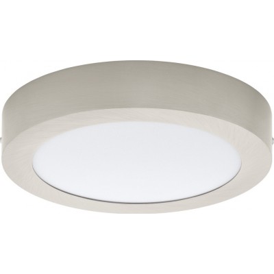 Ceiling lamp Eglo Fueva 1 16.5W 3000K Warm light. Round Shape Ø 22 cm. Modern Style. Metal casting and Plastic. White, nickel and matt nickel Color