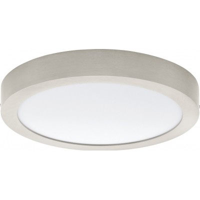 Ceiling lamp Eglo Fueva 1 22W 3000K Warm light. Round Shape Ø 30 cm. Modern Style. Metal casting and Plastic. White, nickel and matt nickel Color