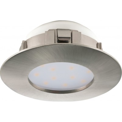 Recessed lighting Eglo Pineda 6W 3000K Warm light. Ø 7 cm. Plastic. Nickel and matt nickel Color