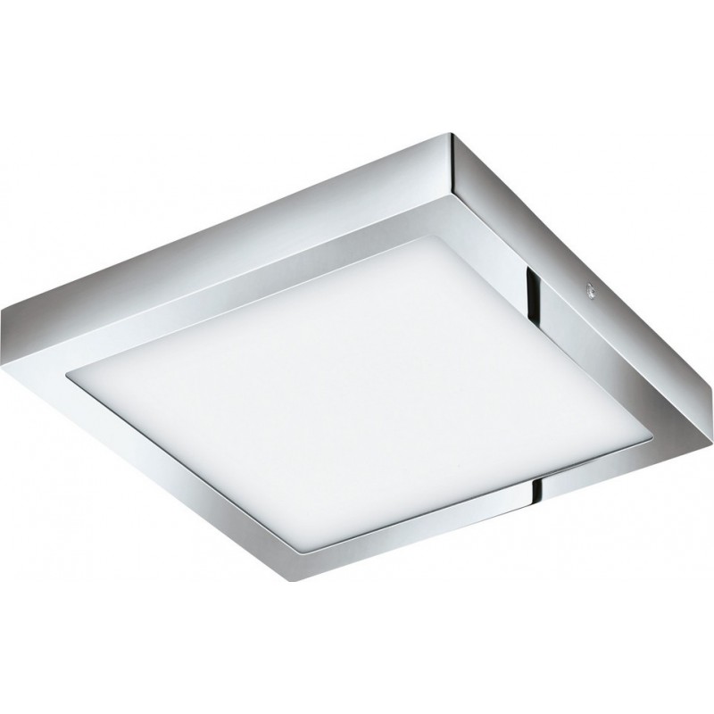 LED panel Eglo Fueva 1 22W LED 3000K Warm light. Square Shape 30×30 cm. Modern Style. Metal casting and plastic. White, plated chrome and silver Color