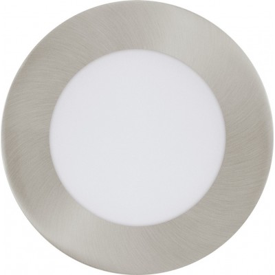 Recessed lighting Eglo Fueva 1 5.5W 3000K Warm light. Round Shape Ø 12 cm. Kitchen and bathroom. Sophisticated Style. Metal casting and plastic. White, nickel and matt nickel Color