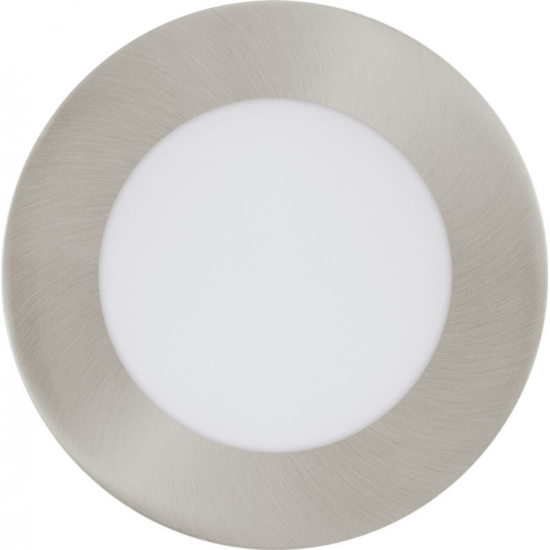 Recessed lighting Eglo Fueva 1 5.5W 3000K Warm light. Round Shape Ø 12 cm. Kitchen and bathroom. Sophisticated Style. Metal casting and Plastic. White, nickel and matt nickel Color