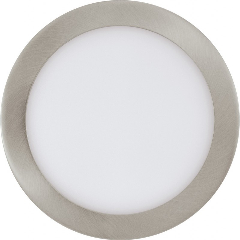 Recessed lighting Eglo Fueva 1 16.5W 3000K Warm light. Round Shape Ø 22 cm. Kitchen and bathroom. Sophisticated Style. Metal casting and plastic. White, nickel and matt nickel Color