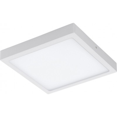 室内顶灯 Eglo Fueva C 21W 2700K 非常温暖的光. 正方形 形状 30×30 cm. 厨房 和 浴室. 现代的 风格. 金属 和 塑料. 白色的 颜色
