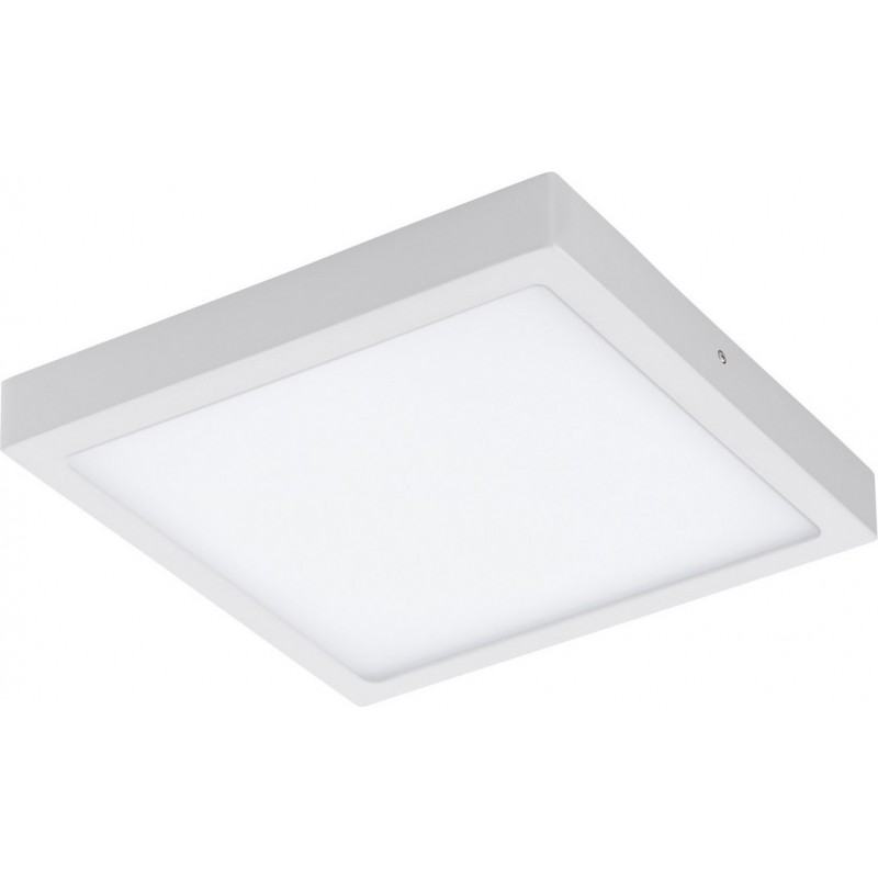 65,95 € Free Shipping | Indoor ceiling light Eglo Fueva C 21W 2700K Very warm light. Square Shape 30×30 cm. Kitchen and bathroom. Modern Style. Metal casting and plastic. White Color