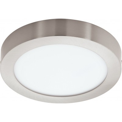 Plafoniera da interno Eglo Fueva C 15.5W 2700K Luce molto calda. Forma Rotonda Ø 22 cm. Cucina e bagno. Stile design. Metallo e Plastica. Colore bianca, nichel e nichel opaco