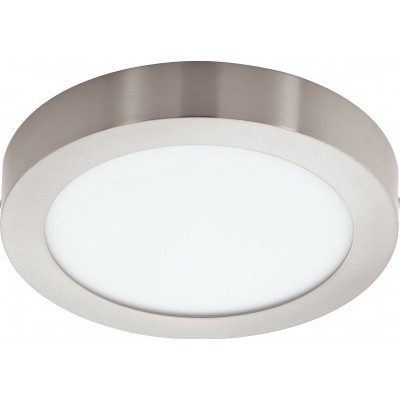 65,95 € Envio grátis | Luz de teto interna Eglo Fueva C 21W 2700K Luz muito quente. Forma Redondo Ø 30 cm. Cozinha e banheiro. Estilo projeto. Metais e Plástico. Cor branco, níquel e níquel mate