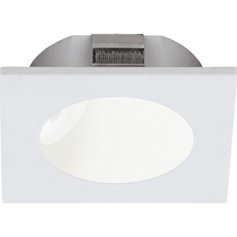 34,95 € Free Shipping | Recessed lighting Eglo Zarate 2W 3000K Warm light. Square Shape 8×8 cm. Modern Style. Aluminum and Plastic. White Color