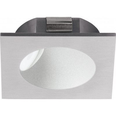 Inneneinbauleuchte Eglo Zarate 2W 3000K Warmes Licht. 8×8 cm. Aluminium und plastik. Weiß und silber Farbe