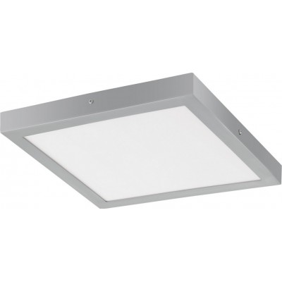 99,95 € Free Shipping | LED panel Eglo Fueva 1 25W LED 3000K Warm light. Square Shape 40×40 cm. Modern Style. Aluminum and Plastic. White and silver Color