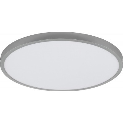 152,95 € Free Shipping | LED panel Eglo Fueva 1 25W LED 4000K Neutral light. Round Shape Ø 50 cm. Modern Style. Aluminum and plastic. White and silver Color