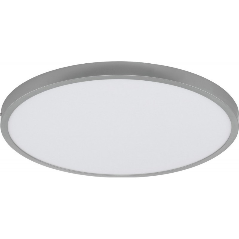 129,95 € Free Shipping | LED panel Eglo Fueva 1 25W LED 4000K Neutral light. Round Shape Ø 50 cm. Modern Style. Aluminum and plastic. White and silver Color