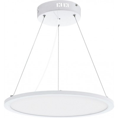 129,95 € Kostenloser Versand | Hängelampe Eglo Sarsina 28W 4000K Neutrales Licht. Runde Gestalten Ø 45 cm. Wohnzimmer und esszimmer. Modern und design Stil. Aluminium und Plastik. Weiß Farbe