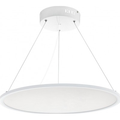 175,95 € Free Shipping | Hanging lamp Eglo Sarsina 36W 4000K Neutral light. Round Shape Ø 60 cm. Living room and dining room. Retro, vintage and modern Style. Aluminum and plastic. White Color