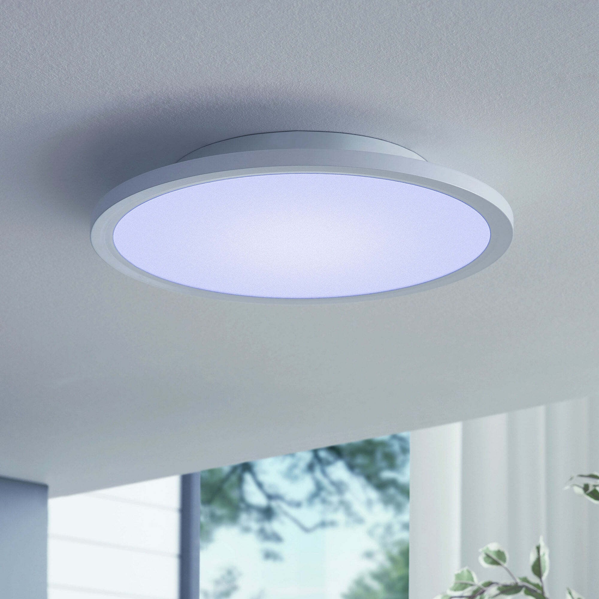 129,95 € Envoi gratuit | Plafonnier intérieur Eglo Sarsina C 16W 2700K Lumière très chaude. Ø 30 cm. Aluminium et plastique. Couleur blanc