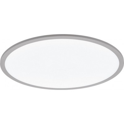 167,95 € Free Shipping | Indoor ceiling light Eglo Sarsina 36W 4000K Neutral light. Round Shape Ø 60 cm. Kitchen, lobby and bathroom. Modern Style. Aluminum and plastic. Aluminum, white and silver Color