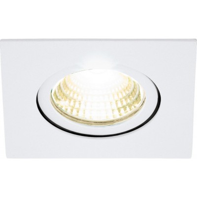 Recessed lighting Eglo Saliceto 6W 2700K Very warm light. Square Shape 9×9 cm. Design Style. Aluminum. White Color
