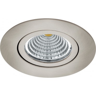 屋内埋め込み式照明 Eglo Saliceto 6W 2700K とても暖かい光. 円形 形状 Ø 8 cm. 設計 スタイル. アルミニウム. ニッケル そして マットニッケル カラー
