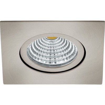 屋内埋め込み式照明 Eglo Saliceto 6W 2700K とても暖かい光. 平方 形状 9×9 cm. 設計 スタイル. アルミニウム. ニッケル そして マットニッケル カラー