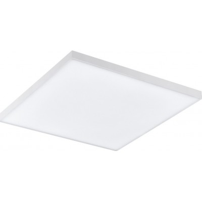 Luz de teto interna Eglo Turcona 11W 3000K Luz quente. Forma Quadrado 30×30 cm. Cozinha, salão e banheiro. Estilo moderno. Aço e Plástico. Cor branco e cetim