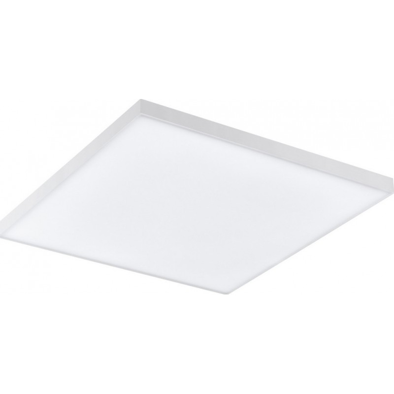 69,95 € Free Shipping | Indoor ceiling light Eglo Turcona 11W 3000K Warm light. Square Shape 30×30 cm. Kitchen, lobby and bathroom. Modern Style. Steel and plastic. White and satin Color