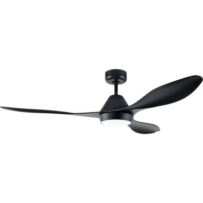 389,95 € Free Shipping | Ceiling fan with light Eglo Antibes 18W 4000K Neutral light. Ø 132 cm. Steel and acrylic. White, black and matt black Color