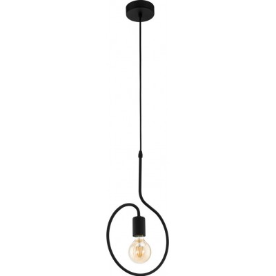 Hanging lamp Eglo Cottingham 40W Round Shape 110×25 cm. Living room, kitchen and dining room. Design and cool Style. Steel. Black Color