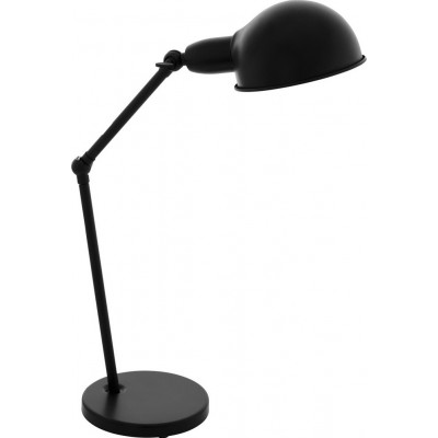 77,95 € Free Shipping | Table lamp Eglo Exmoor 28W 54×38 cm. Steel. Black Color