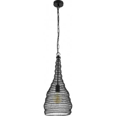 Lampada a sospensione Eglo France Colten 60W Ø 33 cm. Acciaio. Colore nero