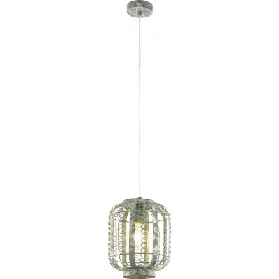 Lampe à suspension Eglo Hagley 60W Ø 23 cm. Acier. Couleur crème et dorée