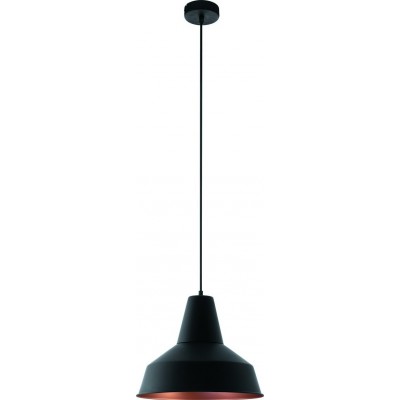 55,95 € Spedizione Gratuita | Lampada a sospensione Eglo Somerton 60W Ø 35 cm. Acciaio. Colore rame, d'oro e nero