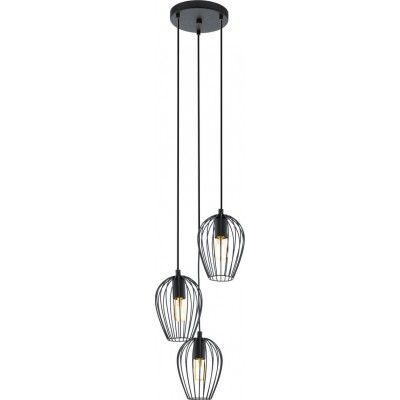 Lámpara colgante Eglo Newtown 180W Ø 38 cm. Acero. Color negro