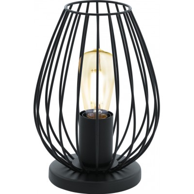 34,95 € Free Shipping | Table lamp Eglo Newtown 60W Ø 16 cm. Steel. Black Color