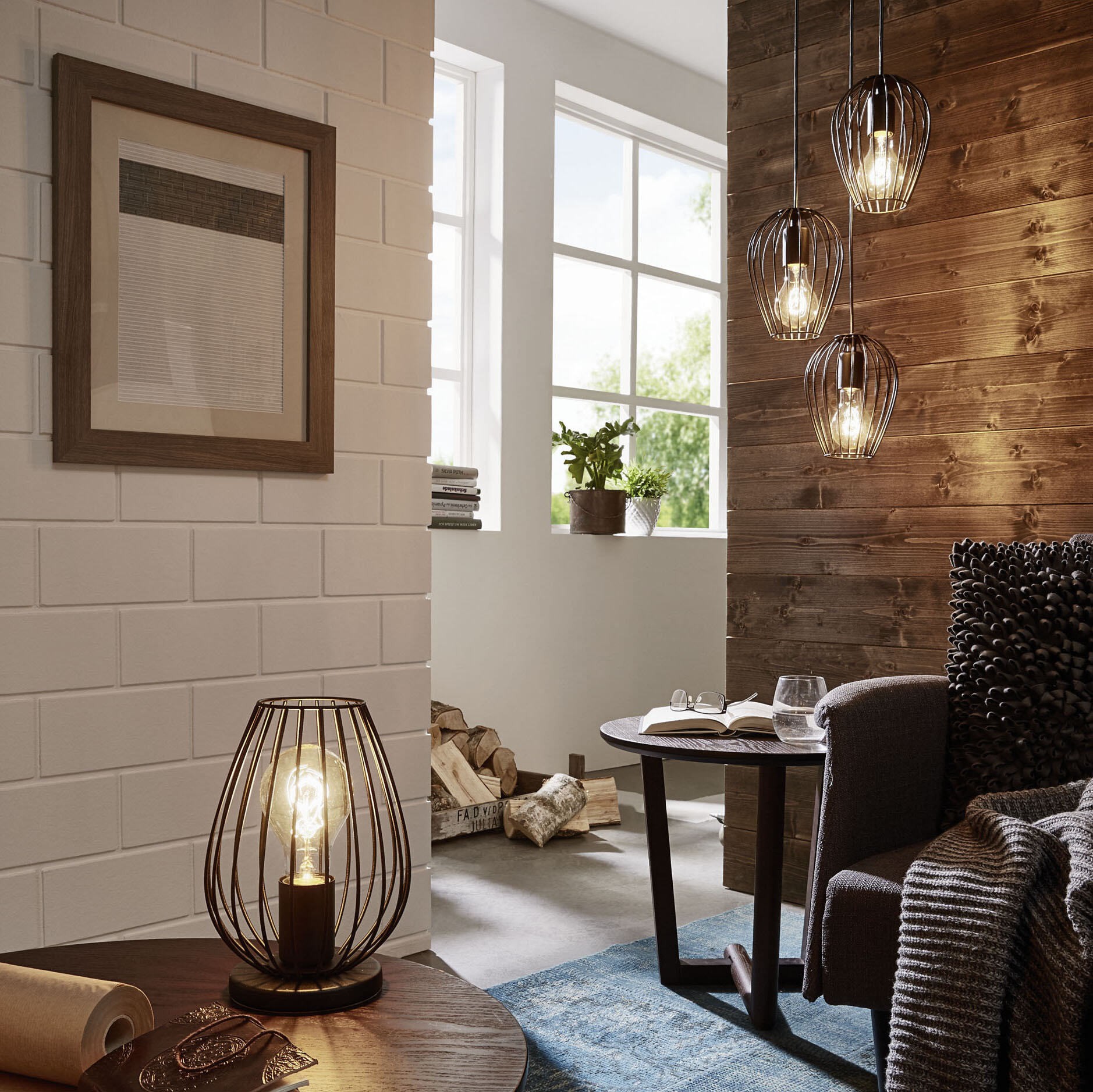 35,95 € Envoi gratuit | Lampe de table Eglo Newtown 60W Ø 16 cm. Acier. Couleur noir