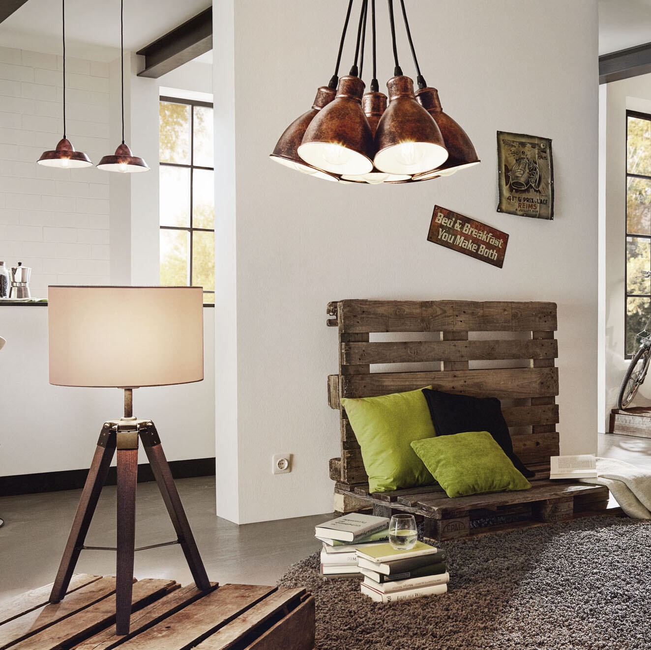 109,95 € Envoi gratuit | Lampe à suspension Eglo Priddy 1 420W Ø 38 cm. Acier. Couleur cuivre, vieux cuivre et dorée
