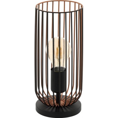 51,95 € Free Shipping | Table lamp Eglo Roccamena 60W Ø 13 cm. Steel. Copper, golden and black Color
