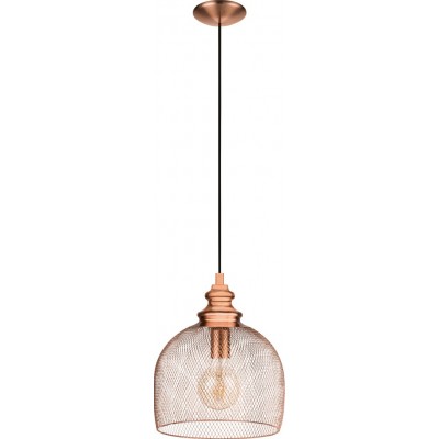 Lâmpada pendurada Eglo Straiton 60W Ø 28 cm. Aço. Cor cobre e dourado