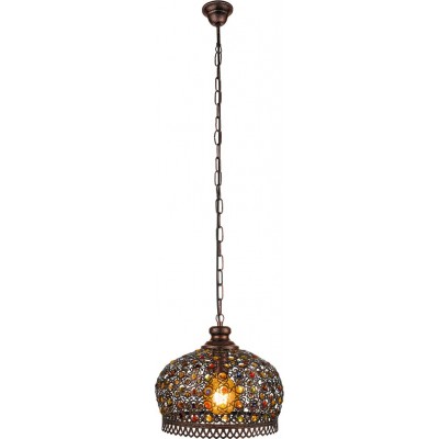 108,95 € Free Shipping | Hanging lamp Eglo Jadida 60W Spherical Shape Ø 33 cm. Living room and dining room. Retro and vintage Style. Steel and glass. Copper, old copper and golden Color