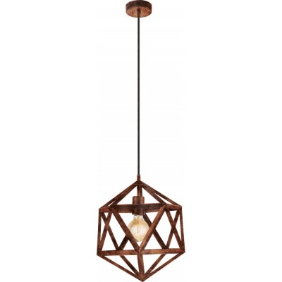 109,95 € Kostenloser Versand | Hängelampe Eglo Embleton 60W Kubische Gestalten Ø 30 cm. Wohnzimmer und esszimmer. Retro und jahrgang Stil. Stahl. Kupfer, altes kupfer und golden Farbe