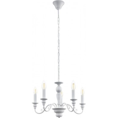 119,95 € Free Shipping | Chandelier Eglo Caposile 200W Ø 54 cm. Steel. White Color