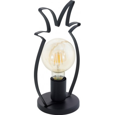 25,95 € Free Shipping | Table lamp Eglo Coldfield 60W 28×18 cm. Steel. Black Color