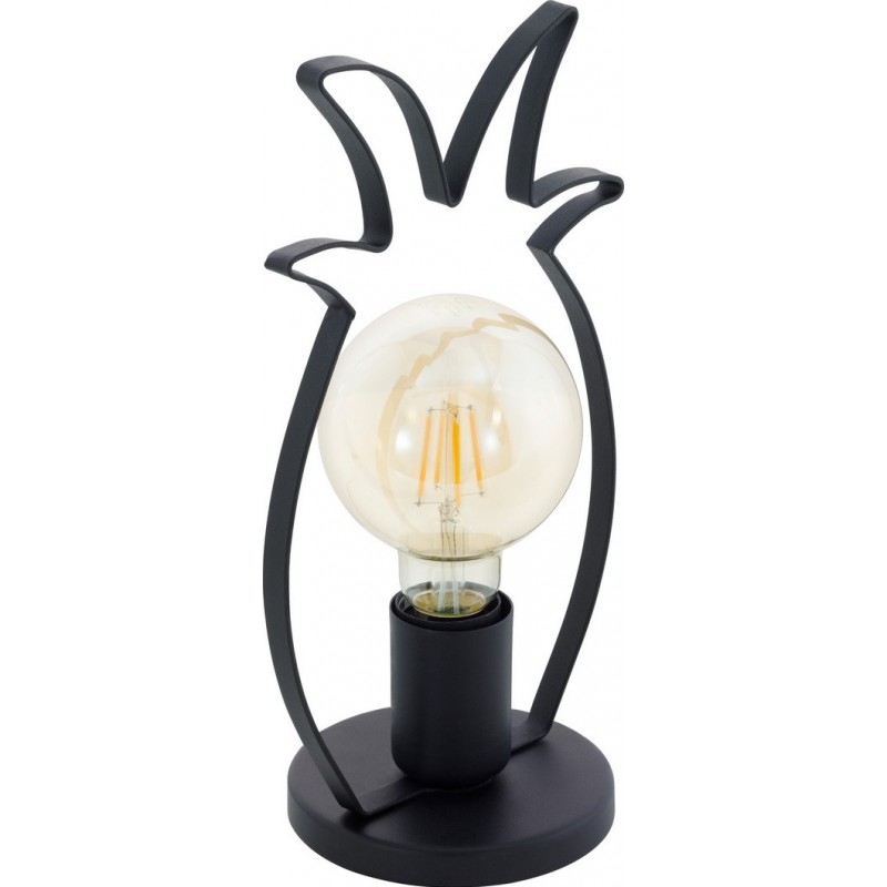 19,95 € Kostenloser Versand | Tischlampe Eglo Coldfield 60W 28×18 cm. Stahl. Schwarz Farbe