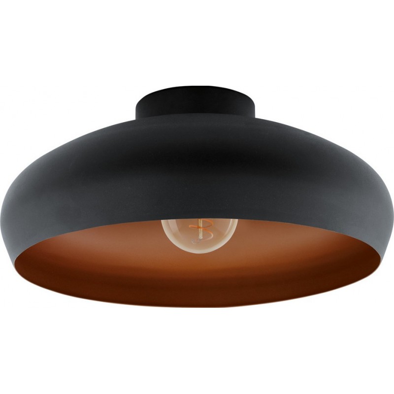 82,95 € Free Shipping | Ceiling lamp Eglo Mogano 60W Spherical Shape Ø 40 cm. Kitchen and office. Sophisticated Style. Steel. Copper, golden and black Color