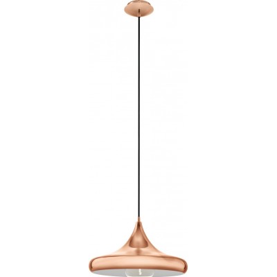 117,95 € Free Shipping | Hanging lamp Eglo Coretto 2 60W Conical Shape Ø 40 cm. Living room, kitchen and dining room. Modern and design Style. Steel. Copper and golden Color