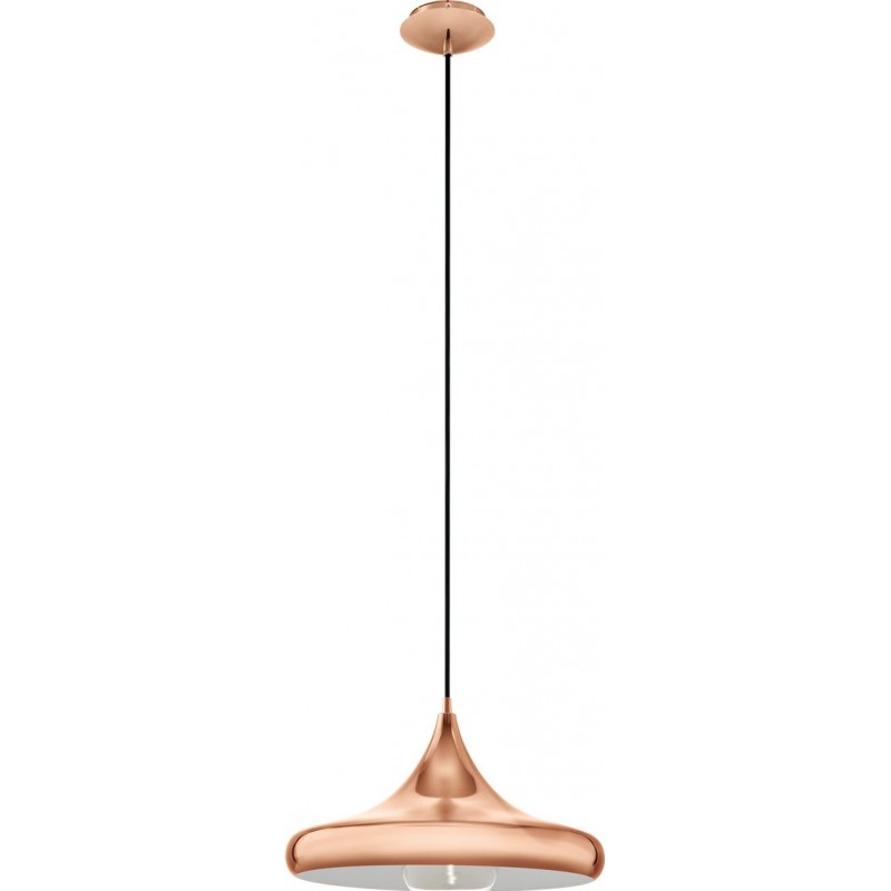 131,95 € Free Shipping | Hanging lamp Eglo Coretto 2 60W Conical Shape Ø 40 cm. Living room, kitchen and dining room. Modern and design Style. Steel. Copper and golden Color